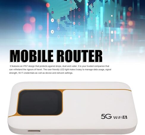 Portable WiFi Hotspot ، 4G 2.77 GBPS LTE Mobile Router مع فتحة بطاقة SIM ، لدعم 16 جهاز USB C Power for Home in Kuwait