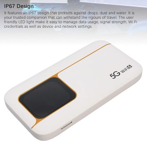 Portable WiFi Hotspot ، 4G 2.77 GBPS LTE Mobile Router مع فتحة بطاقة SIM ، لدعم 16 جهاز USB C Power for Home in Kuwait
