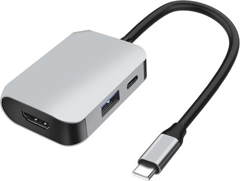 XMSJSIY USB Type-C HUB 3 في 1 محول فاصل متعدد الأطوار مع 4K HDMI و 5GBPS USB 3.0 و 100W TYPE-C PD نقل البيانات السريعة والشحن للكمبيوتر المحمول ، الكمبيوتر ، الهاتف التلفزيوني -1pcs in Kuwait