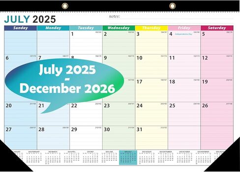 تقويم مكتب 2024-2025 تقويم مكتبي شهري من يناير 2024 إلى يونيو 2025 10 بوصة × 8 بوصة تقويم مكتبي قابل للطي مع ورق سميك قوي مزدوج الأسلاك وكتل كتابة للعام الجديد وعيد الميلاد in Kuwait