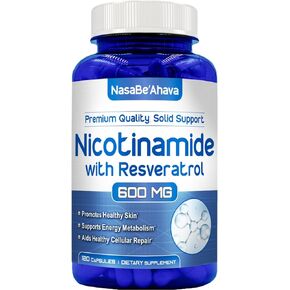 ناسابيهافا نيكوتيناميد مع ريسفيراترول - 120 كبسولة نباتية - فيتامين B3 600 ملغ (خالية من النياسيناميد محف) in Kuwait