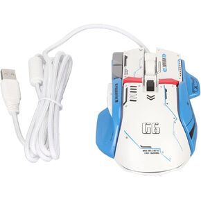 Wired Gaming Mouse, 6 Speed, 12800DPI, 10 Buttons, Macro Programmable Wired RGB Gaming Mouse with 13 RGB Lighting Modes (White) in Kuwait