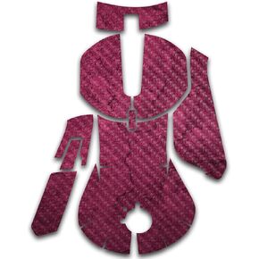 MightySkins Carbon Fiber Skin Compatible with SteelSeries Rival 5 Gaming Mouse - Pink Gravel | Protective, Durable Textured Carbon Fiber Finish | Easy to Apply and Change Styles | Made in The USA in Kuwait
