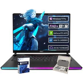 MSI Raider GE68HX Gaming Laptop • GeForce RTX 4070 8GB GDDR6• Intel 24-Core i9-14900HX • 16" FHD+ IPS Display • w/Accessories • Backlit Keyboard • Wi-Fi 7 • Win 11 Pro • 32GB RAM • 1TB SSD in Saudi Arabia