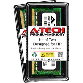 A-Tech 32GB (2 × 16 جيجابايت) ذاكرة الوصول العشوائي لـ HP Pavilion Gaming Notebook 15-CS3XXX | DDR4 2666MHz SODIMM PC4-21300 260-PIN طقم ترقية الذاكرة in Kuwait