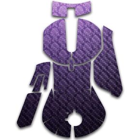 MightySkins Carbon Fiber Skin Compatible with SteelSeries Rival 5 Gaming Mouse - Antique Purple | Protective, Durable Textured Carbon Fiber Finish | Easy to Apply and Change Styles | Made in The USA in Kuwait