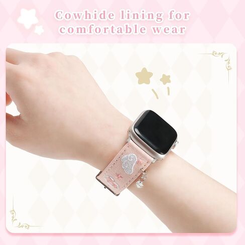 Geekshare Watch Band for Apple Watch Series 1-9 SE 42/44/45mm ، حزام Watch Axford بديل قابل للتعديل متوافق مع Apple Watch for Women Men - Star Wings Series in Saudi Arabia