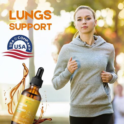 قطرات Mullein لسائل الرئتين - دعم ملحق الأعشاب الجهاز التنفسي ، مستخلص أوراق Mullein لتنظيف الرئتين مع Cordyceps ، جذر الجذر والعرق الخقيل 4 Fl Oz 2 Pack in Saudi Arabia