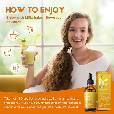 قطرات Mullein لسائل الرئتين - دعم ملحق الأعشاب الجهاز التنفسي ، مستخلص أوراق Mullein لتنظيف الرئتين مع Cordyceps ، جذر الجذر والعرق الخقيل 4 Fl Oz 2 Pack in Saudi Arabia