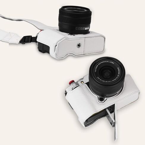مجموعة حالة الكاميرا الواقية ل fujifilm x-m5 ، نصف علبة جلدية لكاميرا fujifilm x-m5 ، مع حزام الكتف (أسود) in Kuwait