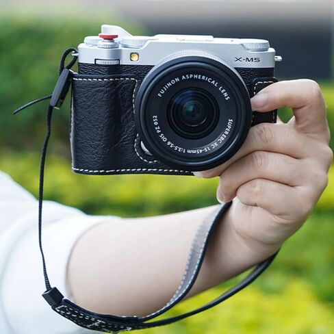 مجموعة حالة الكاميرا الواقية ل fujifilm x-m5 ، نصف علبة جلدية لكاميرا fujifilm x-m5 ، مع حزام الكتف (أسود) in Kuwait