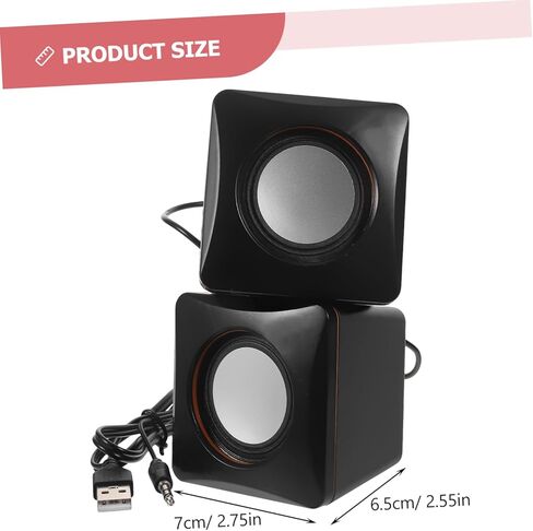 مكبرات صوت Mini USB كمبيوتر مكبرات صوت صغيرة لمكبرات الصوت المحمولة المحمولة مضخم صوت سهلة USB للمكتب المنزلي in Kuwait