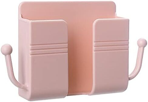 1pcs حامل الهاتف المحمول ذاتيا لائحة الجدار الجدار المنظم تخزين صندوق التحكم في صناديق الشحن مع السنانير (الأزرق) in Kuwait