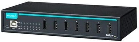 محول Moxa Uport 407 -T W/O -7 موانئ محول USB من الدرجة الصناعية ، ودرجة حرارة واسعة -40 إلى 85 درجة مئوية in Kuwait