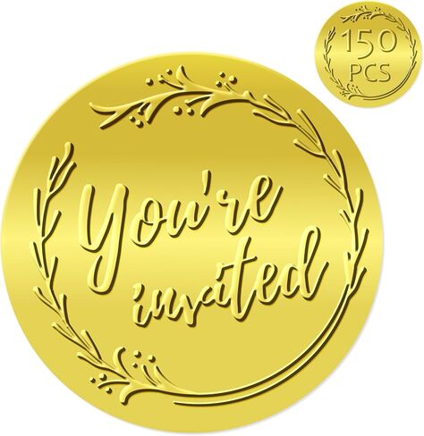 150 PCS Award Certificate Seals, Gold Foil Embossed Official Seal of Excellence, Metallic Embossing Stickers with Serrated Edge Self-Adhesive Wafer Stickers Seal Labels for Certificate (2" Each) in Saudi Arabia
