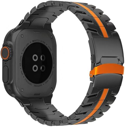 شريط التيتانيوم متوافق مع متوافق مع Apple Watch Ultra 2/1 49mm 46mm 45mm 44mm 42mm 42mm Iwatch Ultra Series 10/9/8/7/SE/6/5/4/3 in Kuwait