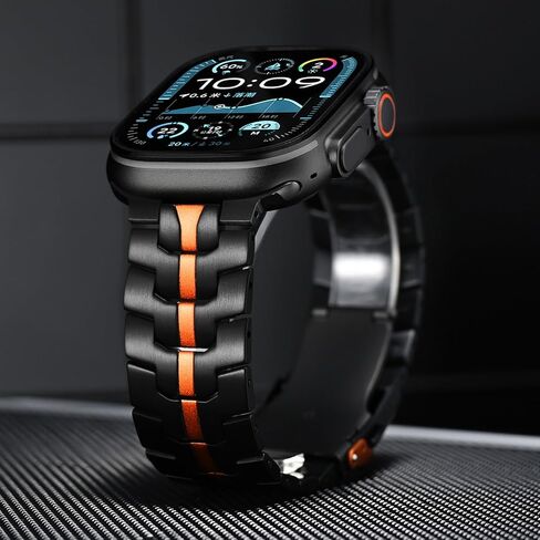 شريط التيتانيوم متوافق مع متوافق مع Apple Watch Ultra 2/1 49mm 46mm 45mm 44mm 42mm 42mm Iwatch Ultra Series 10/9/8/7/SE/6/5/4/3 in Kuwait