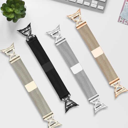 النطاق المغناطيسي المعدني متوافق مع Google Pixel Watch 4/3 41 مم ، حلقة شبكية مقاومة للضرب مع نساء X-shape لـ Google Pixel 4/3/2/1 in Kuwait