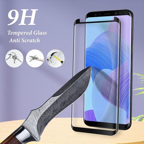 2 Pack Galaxy S9 Plus Screen Protector, Tempered Glass [3D Curved] [Full Coverage] [Anti Scratch][HD Clear] Screen Protector for Samsung Galaxy S9 Plus in Saudi Arabia