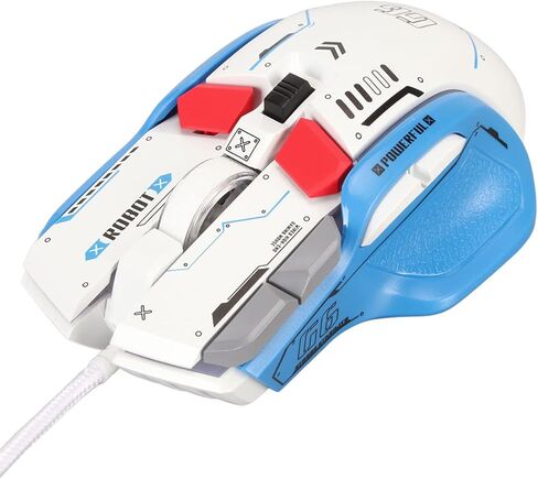 Wired Gaming Mouse, 6 Speed, 12800DPI, 10 Buttons, Macro Programmable Wired RGB Gaming Mouse with 13 RGB Lighting Modes (White) in Kuwait