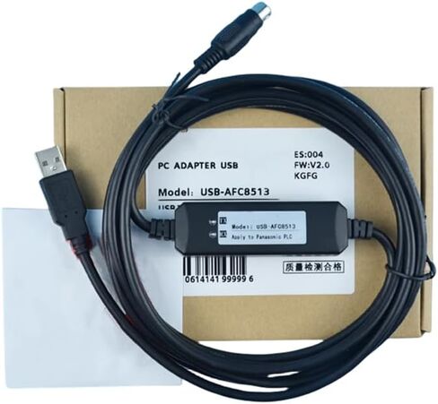 Suitable for USB-AFC8513 PLC Programming Cable FP0 FP2 FPX FPG etc. Data Communication Download Cable Support Online Monitoring Economy Model Black 3 Meters in Saudi Arabia