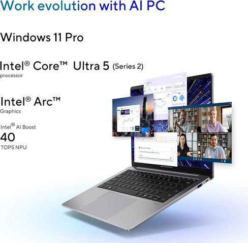 ASUS Expertbook P5 Copilot+ PC AI Laptop ، Intel® Core ™ Ultra 5 Processor 226V ، 16GB RAM ، 512GB SSD ، WiFi 6E ، Windows 11 Pro ، Misty Gray ، P5405CSA-XH54 in Saudi Arabia