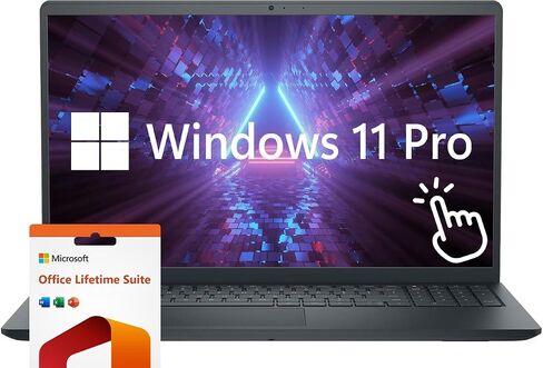 Dell Inspiron Touch Screen Screen Business Computer ، 15 "FHD IPS LED LED على شاشة اللمس المحمول 32GB RAM 1TB SSD ، معالج Intel Core I5-1334U ، Windows 11 Pro مع Microsoft Office Lifetime Suite ، Black in Kuwait