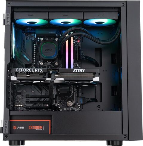 ABS Eurus Ruby Gaming PC - Windows 11 - Ryzen 7 9800x3d - Geforce RTX 5080 - DLSS 4 - أداء بدفء AI - 32GB DDR5 6400MHz - 2TB M.2 NVME SSD - ER9800X30807 in Kuwait