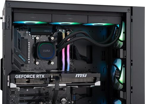 ABS Eurus Ruby Gaming PC - Windows 11 - Ryzen 7 9800x3d - Geforce RTX 5080 - DLSS 4 - أداء بدفء AI - 32GB DDR5 6400MHz - 2TB M.2 NVME SSD - ER9800X30807 in Kuwait