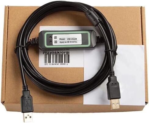 Applicable USB-Vigor PLC Programming Cable VB VH Series Communication Download Cable Transmission Data Cable FT232RL Chip Black Gold-Plated High-Speed and Stable Model 3m in Saudi Arabia