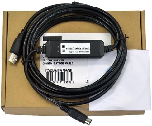 بالنسبة إلى TSXPCX3030-C PLC برمجة الكبلات تصحيح الأخطاء TSX ، Twido ، سلسلة متميزة تنزيل كبل التصميم المزدوج للموصل النوع العادي الأسود 3 متر in Saudi Arabia