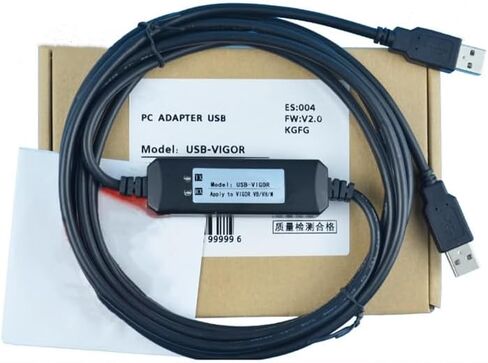 Suitable for USB-Vigor PLC Programming Cable VB VH Series Communication Download Cable Transmission Data Cable Black Economy 3m in Saudi Arabia