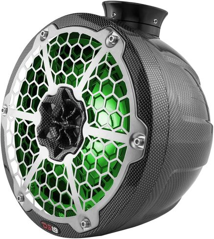 DS18 CF -PS8 مكبرات صوت أبراج الأبواب ذات الاتجاهين مع أضواء RGB متكاملة - 375 كحد أقصى - مثالية للسماء النفاثة ، مثالية لـ ATV ، UTV ، Jeep ، جنبًا إلى جنب ، البحرية ، RZR (متجددة) in Saudi Arabia