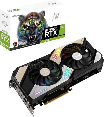 ASUS KO NVIDIA GeForce RTX 3060 V2 OC Edition 12GB GDDR6 Gaming Graphics Card (PCIe 4.0, 12GB GDDR6 memory, LHR, HDMI 2.1, DisplayPort 1.4a, Axial-tech Fan Design, 0dB technology, Enduring capacitors) in Kuwait