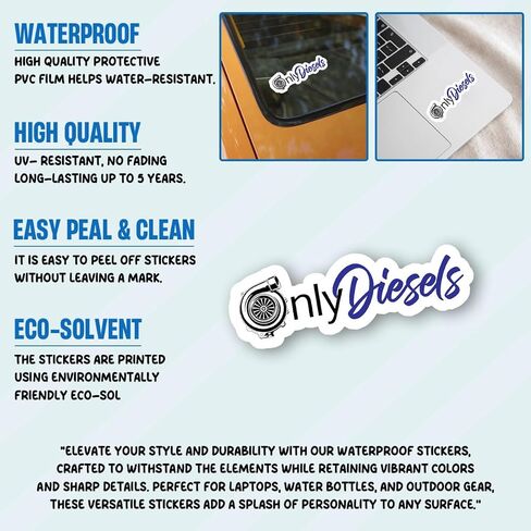 3Pcs Only Diesels Sticker Diesel Truck Turbo Repairman Gift for Mechanics Truck Drivers OnlyDiesels Hard Hat Only Diesel Stickers Blue Collar Car Decal for Laptop Water Bottle Toolbox Phone Case 3" in Kuwait