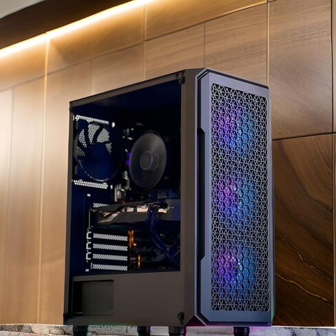 Gaming PC Desktop RTX 5060 Graphics Windows 11 Pro Gaming Computer AMD Ryzen 8 Core CPU 4.6Ghz Max Turbo Clock 32GB DDR4 3200 MHZ RAM 1TB Storage Solid State Drive SSD Plug and Play in Saudi Arabia