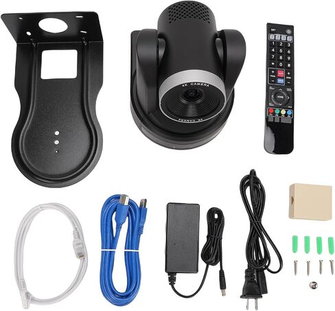 Conference Room Camera System, 4K 12X Optical Zoom USB3.0 IP PTZ Camera with Auto Tracking and 255 Presets, Webcam for Online Meetings Lectures (US Plug) in Saudi Arabia
