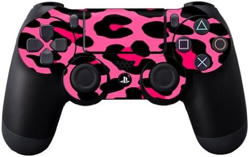 Mayyskins الجلد متوافق مع Sony PS4 Controller - Pink Leopard | غلاف الالتفاف الواقي ، الدائم ، والفريد من نوعه | من السهل تطبيق الأنماط وإزالتها وتغييرها | صنع في الولايات المتحدة in Saudi Arabia