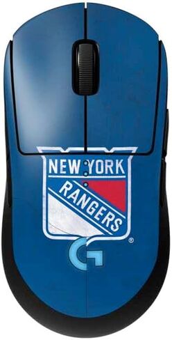 Skinit Decal بشرة أخرى متوافقة مع G Pro Wireless Gaming Mouse - NHL NHL New York Rangers التصميم المتعثر in Kuwait