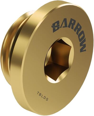 Barrow G1/4 "تركيب قابس التوقف الرقيق ، مقبس سداسي داخلي ، ذهبية in Saudi Arabia