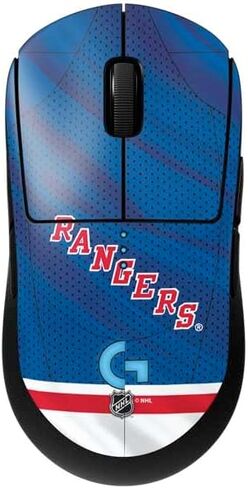Skinit Decal بشرة أخرى متوافقة مع G Pro Wireless Gaming Mouse - NHL NHL New York Rangers التصميم المتعثر in Kuwait