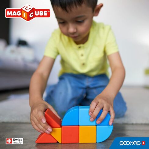 GEOMAG Swiss-Made MagiCube 24-Piece Magnetic Stacking Cubes Building Set, Large Blocks for Toddlers & Kids Ages 1-5, STEM Educational Toy, Creativity, Coordination, Early Learning Fun in Saudi Arabia