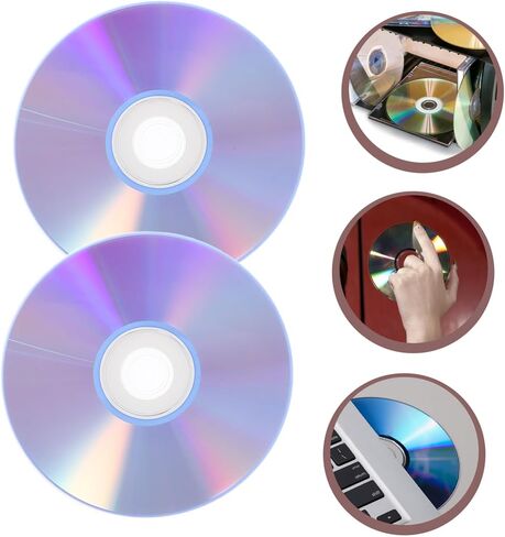 Toyvian 2PCS DVD فارغة: أقراص صوتية CD/DVD فارغة للموسيقى وتسجيل الهاتف - متوافق مع أجهزة متعددة للحفاظ على البيانات in Saudi Arabia