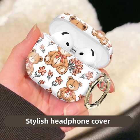 متوافق مع AirPod 4 حالة وقائية مع حلقة المفتاح الذهبي لـ 2024 الجيل الرابع AirPod. مقاومة للصدمات ، مقاومة للغبار ، حالة حماية سماعة الرأس اللاسلكية. （Flamingo） in Kuwait