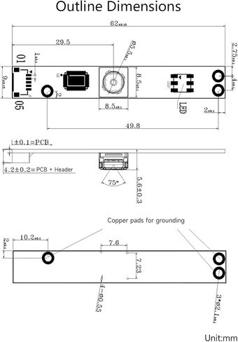 Waveshare IMX179 8MP USB Camera Module ، Auto Focusing ، منفذ USB2.0 ، حقل عرض 75 درجة (FOV) in Saudi Arabia