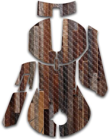 MightySkins Carbon Fiber Skin Compatible with SteelSeries Rival 5 Gaming Mouse - Woody | Protective, Durable Textured Carbon Fiber Finish | Easy to Apply, Remove, and Change Styles | Made in The USA in Saudi Arabia