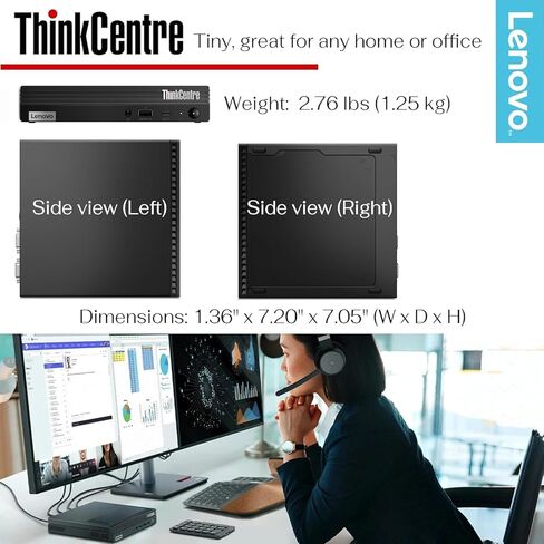 Lenovo ThinkCentre M75Q Business Mini Desktop Computer ، AMD Ryzen 5 Pro (حتى 4.40 جيجا هرتز) ، ذاكرة وصول عشوائي 32 جيجا بايت ، 1 تيرابايت SSD ، التصميم المتطرف ، الدعم 2-Monitor 4K ، WiFi 6 ، Keyboard & Mouse ، Windows 11 Pro Pro in Kuwait