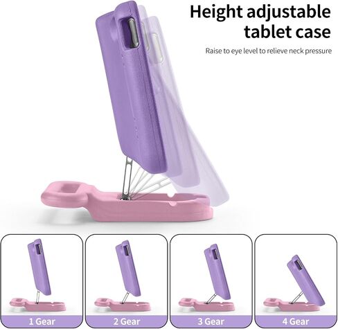 حالة Kids for iPad (A16) 11/10 Gen 2025/2022 ، حالة إيفا المقاومة للصدمات اللطيفة مع المقبض والوقوف ، غطاء مقاوم للطفر للطفل لـ iPad Air 11 Ing (M3/M2) ، زاوية عرض قابلة للتعديل للأطفال (Purple) in Kuwait