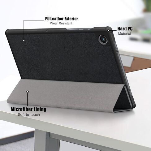 Case for Samsung Galaxy Tab A8 10.5-Inch (2022), Slim Lightweight Stand Cover with Auto Wake/Sleep for Galaxy Tab A8 (SM-X200/X205/X207) Black in Saudi Arabia