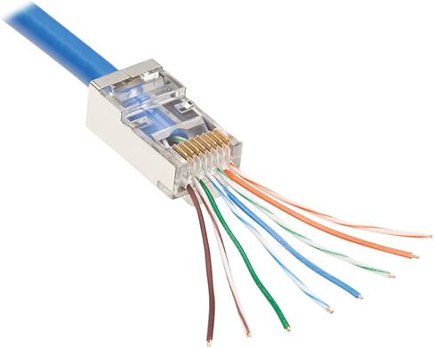 Tripp Lite CA6 RJ45 PASS-ORUGHT UTP Modular Plug 100 Pack (N232-100-UTP) in Saudi Arabia